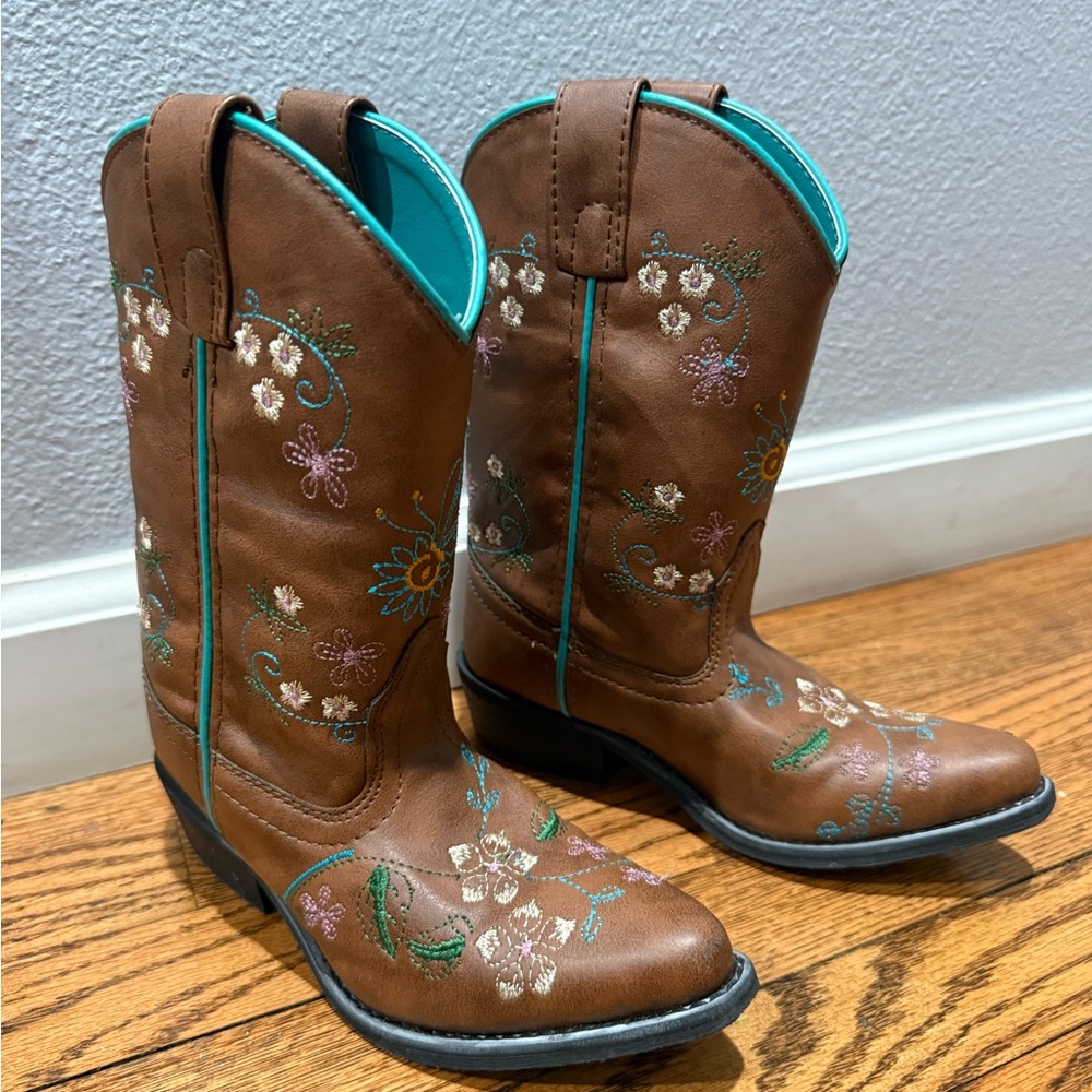 Shyanne Kids Boots with Floral Embroidery - Boot Barn Size 13